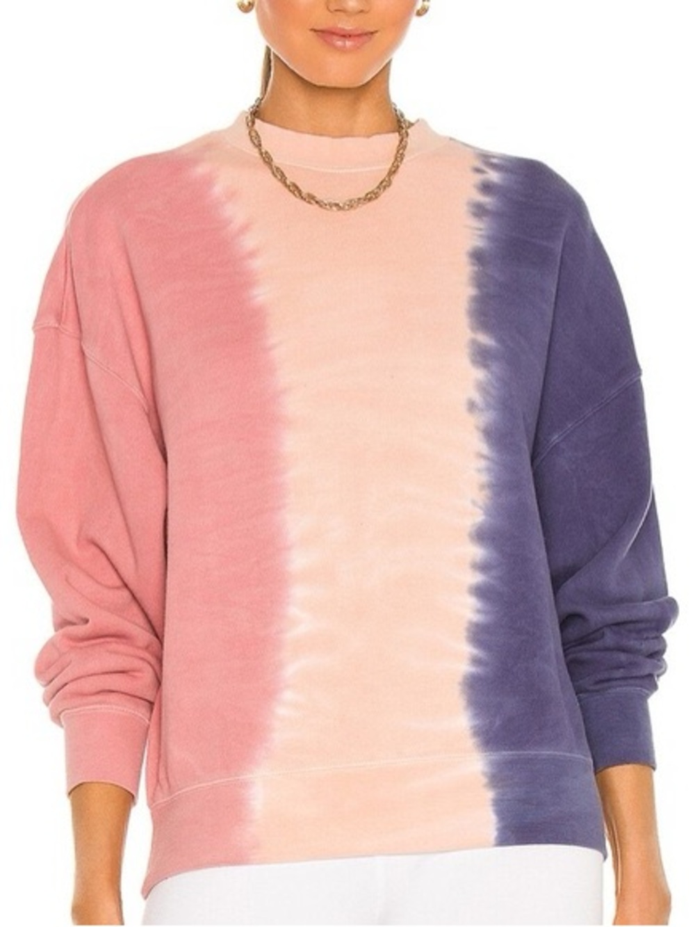 Spiritual Gangster Universe Hailey Tie Dye Sweatshirt XS Tri Color 100% Cotton